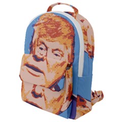 Orange Donald Trump Flap Pocket Backpack (small) by vintagetrump