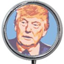 Orange Donald Trump Mini Round Pill Box View1