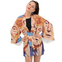 Orange Donald Trump Long Sleeve Kimono by vintagetrump