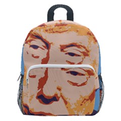 Orange Donald Trump Kids  Age 5-10 Lightweight School Backpack With Side Pockets by vintagetrump