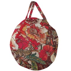 Floral Design 05 Giant Round Zipper Tote by myclothy