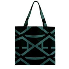 Geometric Design 01 Zipper Grocery Tote Bag by myclothy