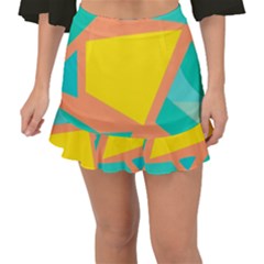 Geometric Design 02 Fishtail Mini Chiffon Skirt by myclothy