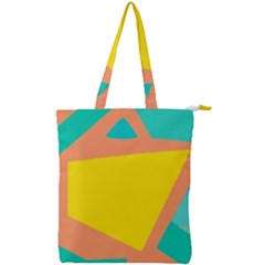 Geometric Design 02 Double Zip Up Tote Bag by myclothy