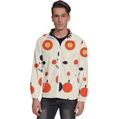 Geometric Design Men s High Neck Windbreaker by myclothy