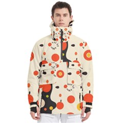 Geometric Design Men s Pullover Zip Ski And Snowboard Waterproof Breathable Jacket by myclothy