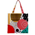 Geometric Design 07 Zipper Grocery Tote Bag View1