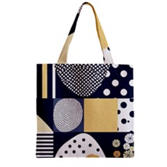 Geometric Design 10 Zipper Grocery Tote Bag by myclothy