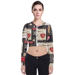 Christmas Reindeer Long Sleeve Zip Up Bomber Jacket by Posterlux