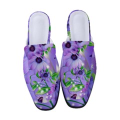 Purple Flower Nature Women s Classic Backless Heels by Posterlux