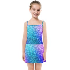 Rainbow Colors Colorful Pattern Kids  Summer Sun Dress by Posterlux