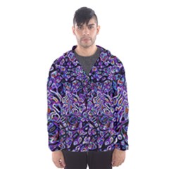 Neon Symphony Design Men s Hooded Windbreaker by dflcprintsclothing