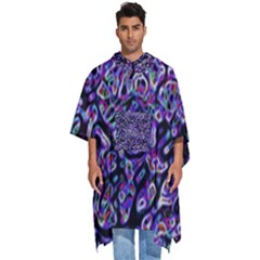 Neon Symphony Design Men s Hooded Rain Ponchos by dflcprintsclothing