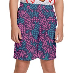 Summer Pineapples Kids  Basketball Shorts