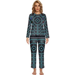 Retro Mobile Device Output Device Womens  Long Sleeve Lightweight Pajamas Set by Bedest