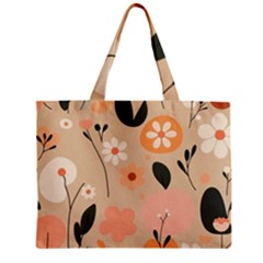 Minimalist Pattern With Simple Lines,flower And Shapes, Creating A Clean And Modern Zipper Mini Tote Bag by myclothy