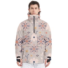  Minimalist Pattern With Simple Lines,flower And Shapes, Creating A Clean And Modern Men s Pullover Zip Ski And Snowboard Waterproof Breathable Jacket by myclothy