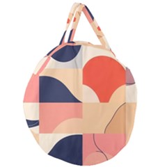 Minimalist Pattern With Simple Lines And Shapes, Creating A Clean And Modern Aesthe Giant Round Zipper Tote by myclothy