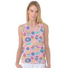 Ice Cream Donut Sweets Candie Women s Basketball Tank Top by Apenda