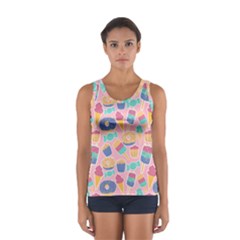 Ice Cream Donut Sweets Candie Sport Tank Top  by Apenda