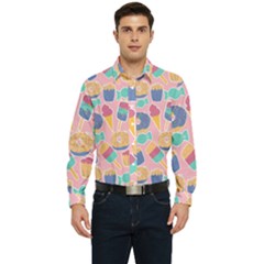 Ice Cream Donut Sweets Candie Men s Long Sleeve Shirt by Apenda