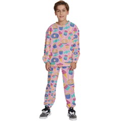 Ice Cream Donut Sweets Candie Kids  Sweatshirt Set by Apenda