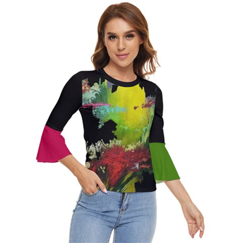 Corcolor Bell Sleeve Top by gussiart