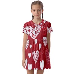 Valentine Kids  Asymmetric Collar Dress by pollyparadiseartshop