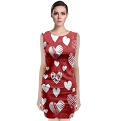 Valentine Classic Sleeveless Midi Dress by pollyparadiseartshop