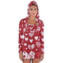 Valentine Long Sleeve Hooded T-shirt by pollyparadiseartshop