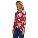 Valentine Long Sleeve Crew Neck Pullover Top View2