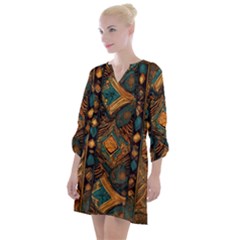 Tribal Chic Open Neck Shift Dress by pollyparadiseartshop