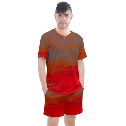 Crimson Skys Men s Mesh T-shirt And Shorts Set by RiverRootz