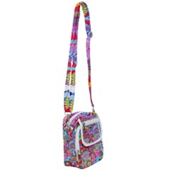 Cabbage Flower Abstract Shoulder Strap Belt Bag by okhismakingart