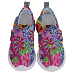 Cabbage Flower Abstract Kids  Velcro No Lace Shoes by okhismakingart