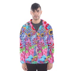 Cabbage Flower Abstract (1) (custom) Men s Hooded Windbreaker by okhismakingart