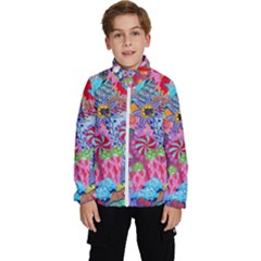 Cabbage Flower Abstract (1) (custom) Kids  High Neck Windbreaker by okhismakingart