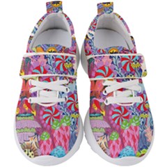 Cabbage Flower Abstract (1) (custom) Kids  Velcro Strap Shoes by okhismakingart