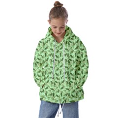 Leaves Pattern Texture Seamless Kids  Oversized Hoodie by Hannah976