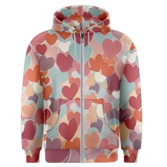 Valentines Day Hearts Romance Love Men s Zipper Hoodie by Posterlux