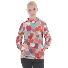 Valentines Day Hearts Romance Love Women s Hooded Pullover by Posterlux