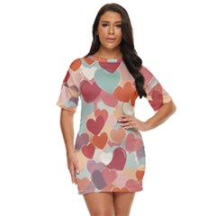 Valentines Day Hearts Romance Love Just Threw It On Dress by Posterlux