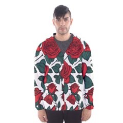 Roses Men s Hooded Windbreaker by pollyparadiseartshop