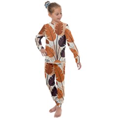 Leaves Boho Monster Nature Kids  Long Sleeve Set  by Salmanaz77