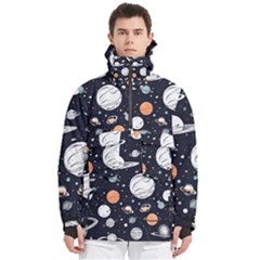 Space Galaxy Universe Stars Sky Men s Pullover Zip Ski And Snowboard Waterproof Breathable Jacket by Paksenen