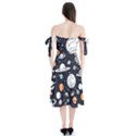 Space Galaxy Universe Stars Sky Shoulder Tie Bardot Midi Dress View2