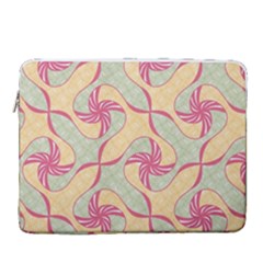 Abstract Pattern Design Scrapbooking 15  Vertical Laptop Sleeve Case With Pocket by Paksenen