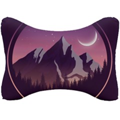 Mountain Night Crescent Moon Seat Head Rest Cushion by Bedest