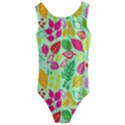 Flower Flora Floral Nature Pattern Seamless Kids  Cut-Out Back One Piece Swimsuit View1