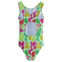 Flower Flora Floral Nature Pattern Seamless Kids  Cut-Out Back One Piece Swimsuit View2